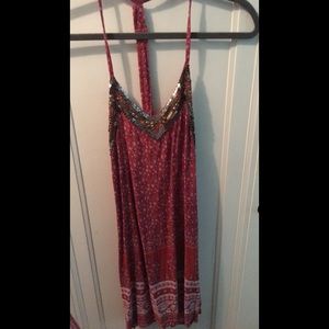 Beaded detailing dress